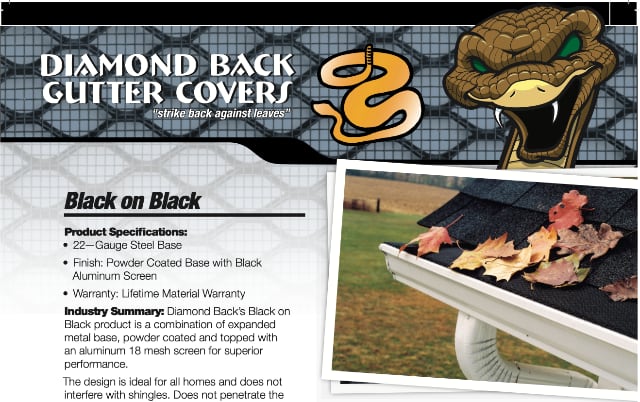 Diamond Back Gutter Covers near McHenry